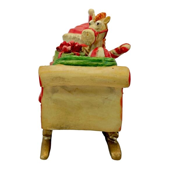 Enesco The North Pole Village Santa Claus Sleigh Sandra Zimnicki 871354 VINTAGE - Picture 5 of 5